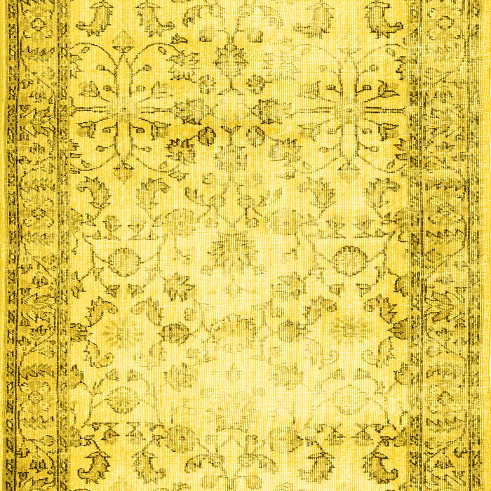 Machine Washable Abstract Yellow Contemporary Rug, wshcon493yw