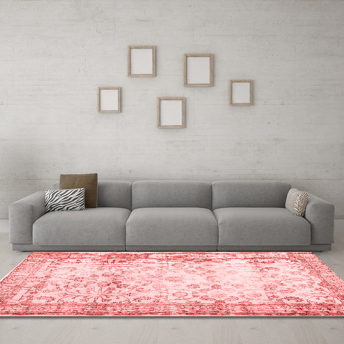 Contemporary Red Washable Rugs