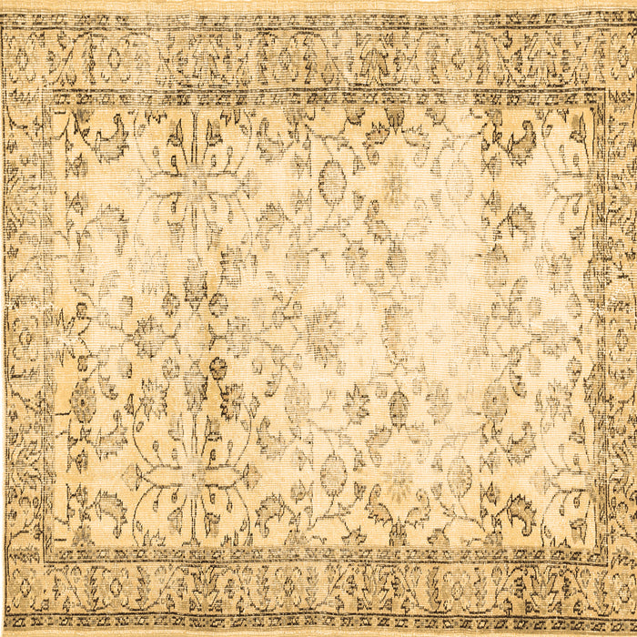 Square Machine Washable Abstract Brown Contemporary Rug, wshcon493brn