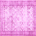 Square Abstract Pink Contemporary Rug, con493pnk