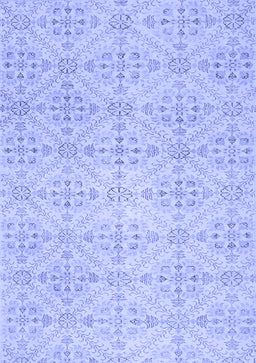 Abstract Blue Contemporary Rug, con494blu