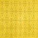 Square Abstract Yellow Contemporary Rug, con494yw