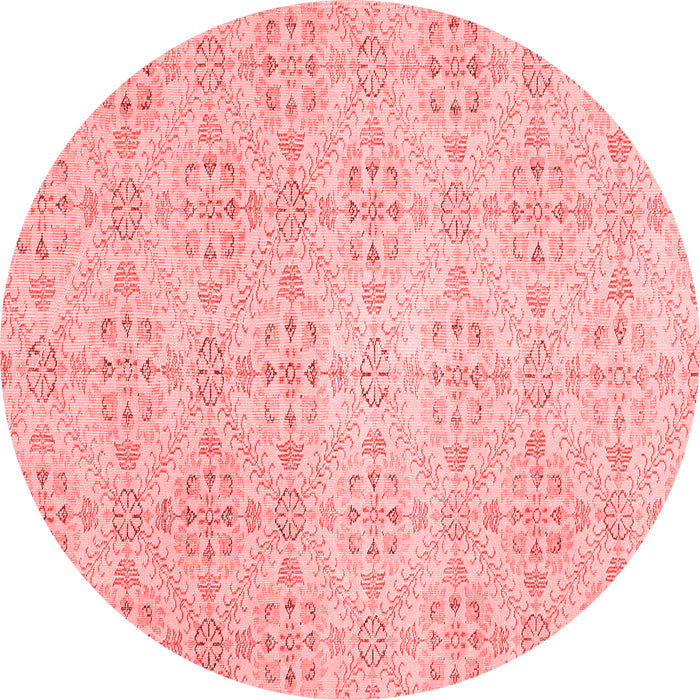 Machine Washable Abstract Red Contemporary Rug, wshcon494red