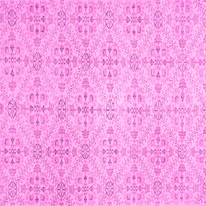 Square Abstract Pink Contemporary Rug, con494pnk