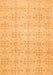 Abstract Orange Contemporary Rug, con494org