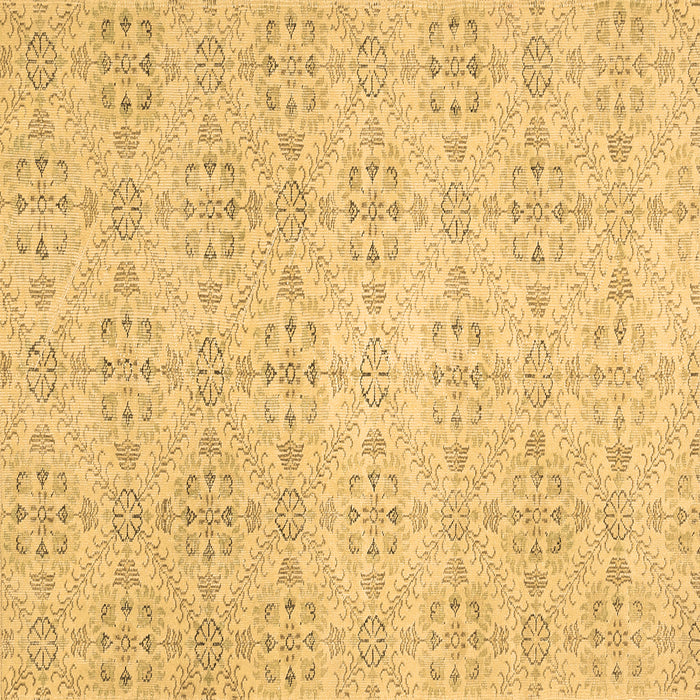 Square Machine Washable Abstract Brown Contemporary Rug, wshcon494brn