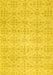 Machine Washable Abstract Yellow Contemporary Rug, wshcon494yw