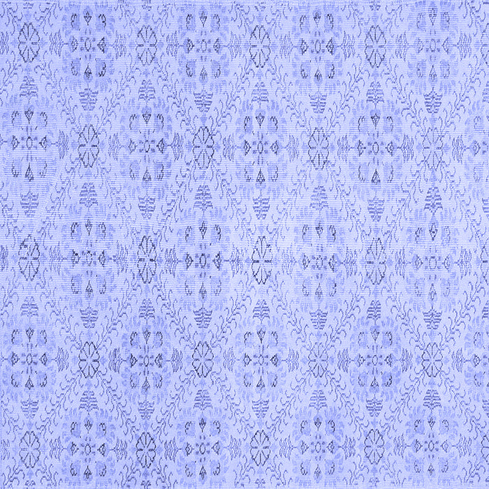 Square Machine Washable Abstract Blue Contemporary Rug, wshcon494blu