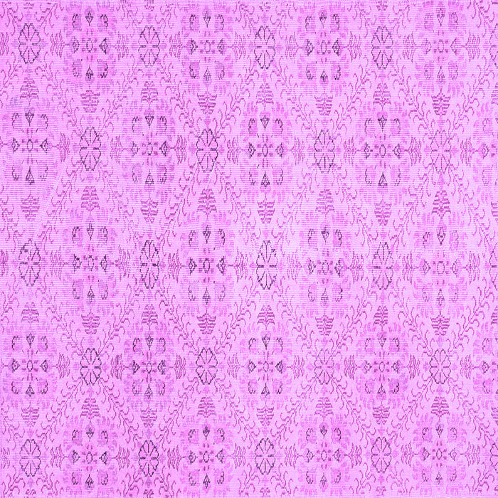Square Machine Washable Abstract Purple Contemporary Area Rugs, wshcon494pur