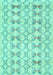 Abstract Turquoise Contemporary Rug, con495turq