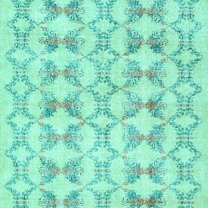 Abstract Turquoise Contemporary Rug, con495turq