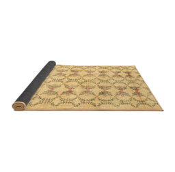 Sideview of Abstract Brown Contemporary Rug, con495brn