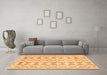 Machine Washable Abstract Orange Contemporary Area Rugs in a Living Room, wshcon495org