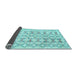 Sideview of Abstract Light Blue Contemporary Rug, con495lblu