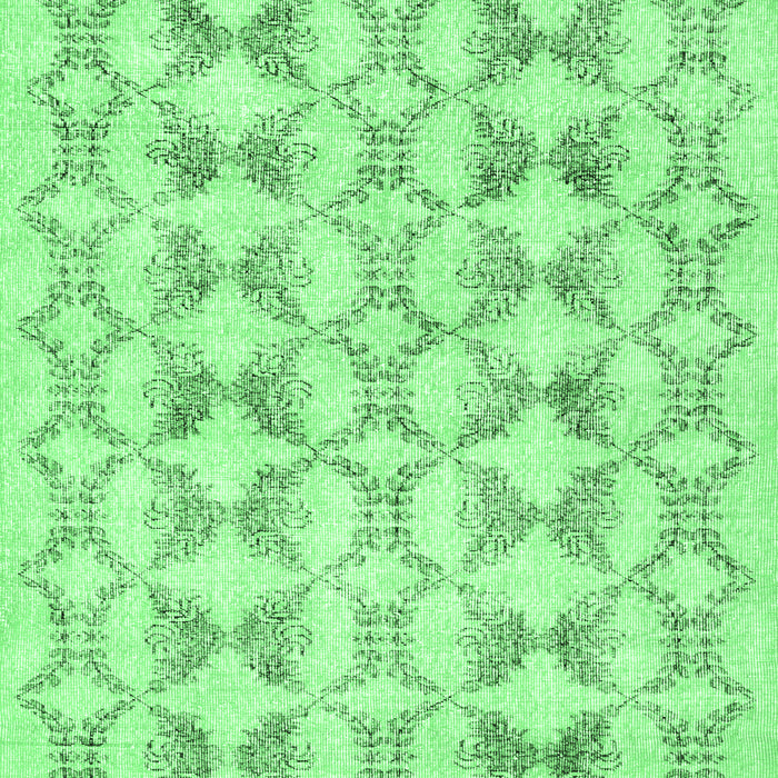 Machine Washable Abstract Emerald Green Contemporary Area Rugs, wshcon495emgrn