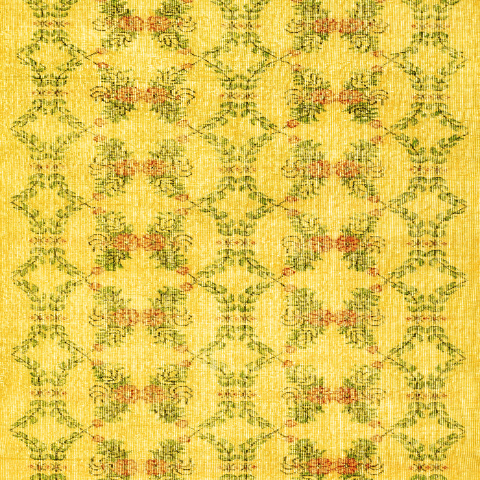 Abstract Yellow Contemporary Rug, con495yw