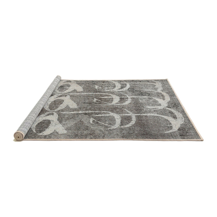 Serging Thickness of Machine Washable Contemporary Sandstone Brown Rug, wshcon496