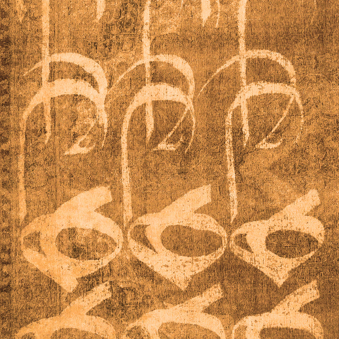 Serging Thickness of Machine Washable Abstract Orange Contemporary Area Rugs, wshcon496org