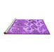 Sideview of Machine Washable Abstract Purple Contemporary Area Rugs, wshcon496pur