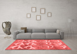 Contemporary Red Washable Rugs