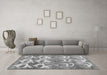 Machine Washable Abstract Gray Contemporary Rug in a Living Room,, wshcon496gry