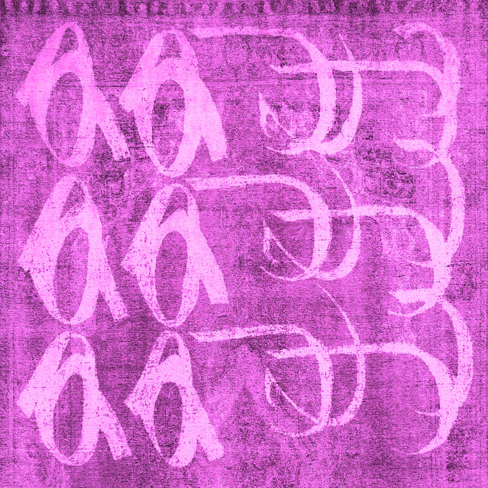 Square Machine Washable Abstract Pink Contemporary Rug, wshcon496pnk