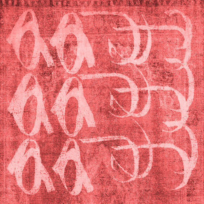 Abstract Red Contemporary Rug, con496red