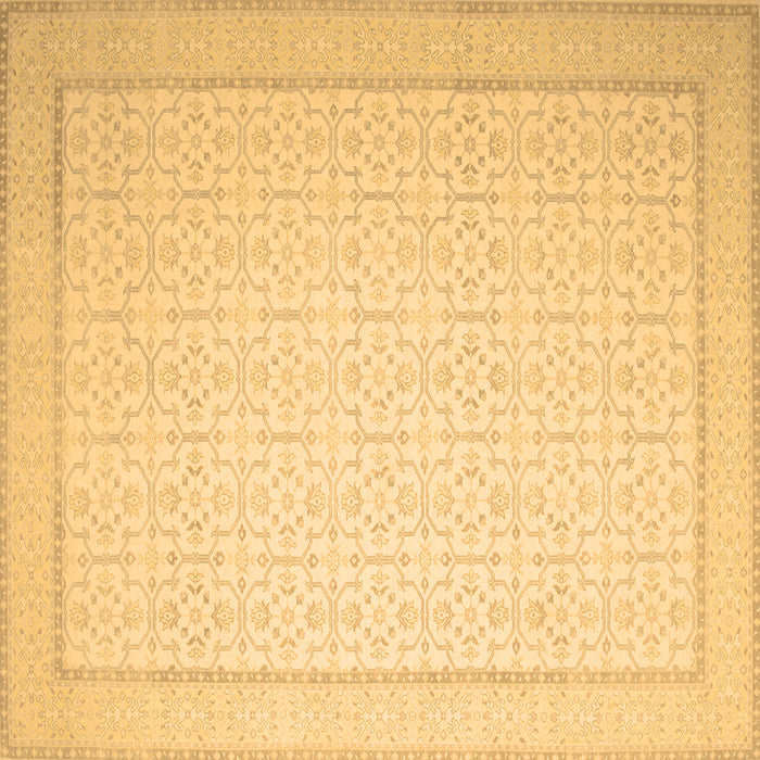 Square Abstract Brown Contemporary Rug, con497brn