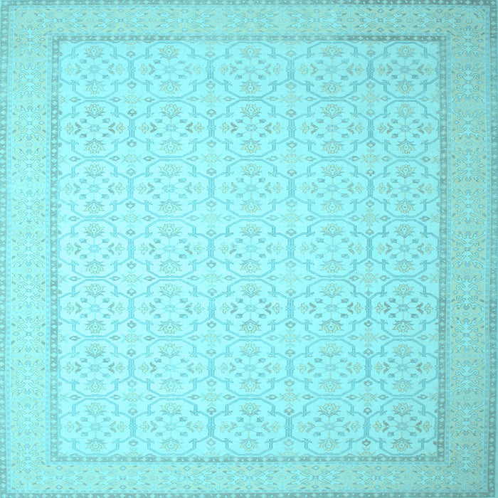 Square Machine Washable Abstract Light Blue Contemporary Rug, wshcon497lblu