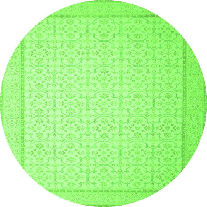 Machine Washable Abstract Green Contemporary Area Rugs, wshcon497grn