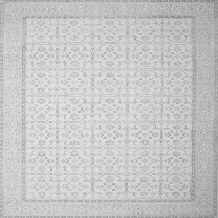 Round Machine Washable Abstract Gray Contemporary Rug, wshcon497gry