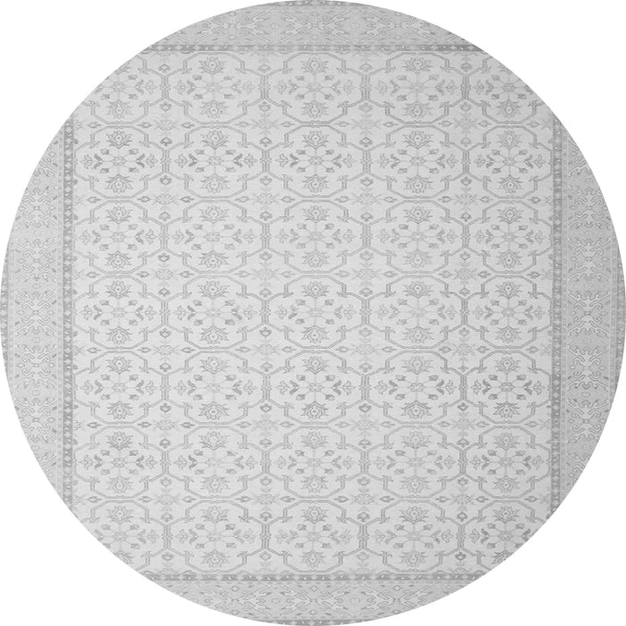 Square Abstract Gray Contemporary Rug, con497gry