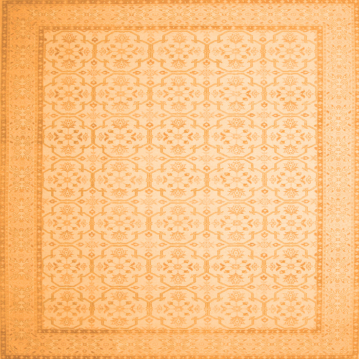 Serging Thickness of Abstract Orange Contemporary Rug, con497org