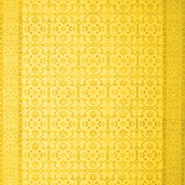 Abstract Yellow Contemporary Rug, con497yw