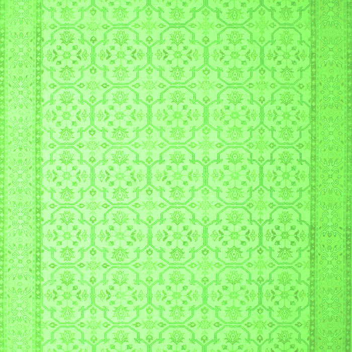 Serging Thickness of Machine Washable Abstract Green Contemporary Area Rugs, wshcon497grn