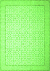 Abstract Green Contemporary Rug, con497grn