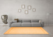 Machine Washable Abstract Orange Contemporary Area Rugs in a Living Room, wshcon497org