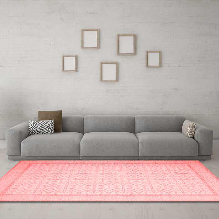 Contemporary Red Washable Rugs