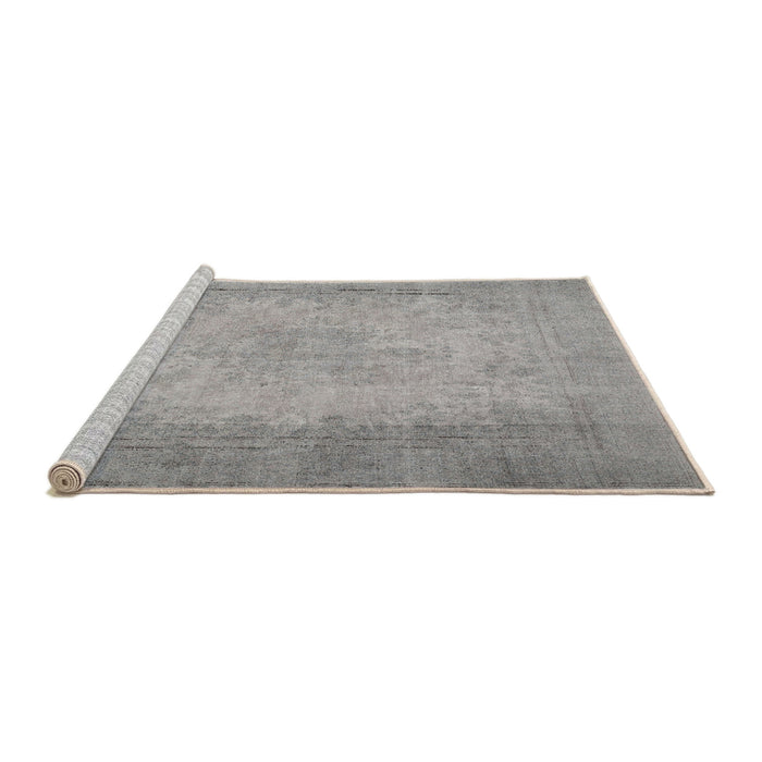 Serging Thickness of Machine Washable Contemporary Gunmetal Gray Rug, wshcon498