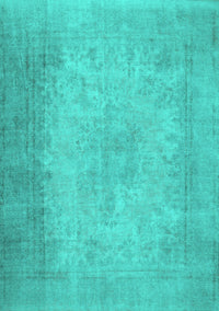 Abstract Turquoise Contemporary Rug, con498turq