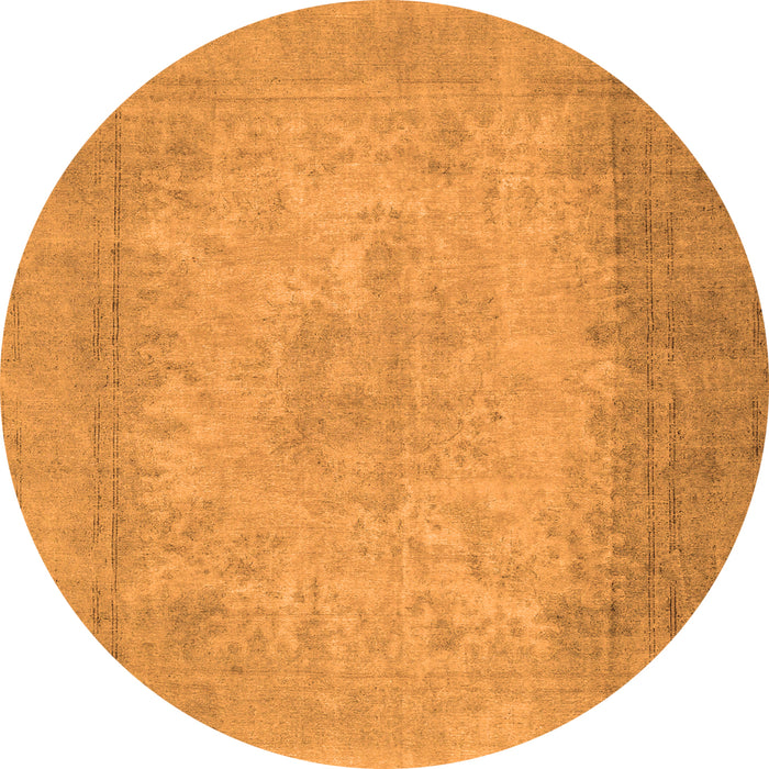 Square Abstract Orange Contemporary Rug, con498org