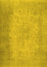 Abstract Yellow Contemporary Rug, con498yw