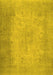 Abstract Yellow Contemporary Rug, con498yw