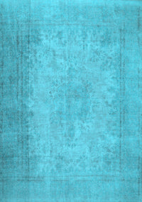 Abstract Light Blue Contemporary Rug, con498lblu