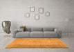 Machine Washable Abstract Orange Contemporary Area Rugs in a Living Room, wshcon498org