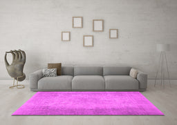 Machine Washable Abstract Pink Contemporary Rug in a Living Room, wshcon498pnk