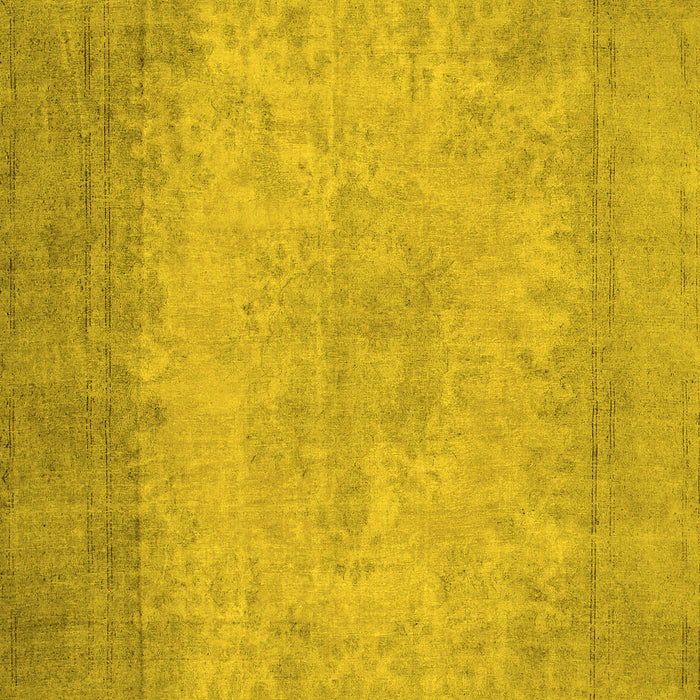 Machine Washable Abstract Yellow Contemporary Rug, wshcon498yw