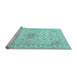 Sideview of Machine Washable Abstract Light Blue Contemporary Rug, wshcon499lblu