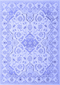 Abstract Blue Contemporary Rug, con499blu