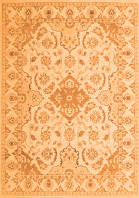 Abstract Orange Contemporary Rug, con499org